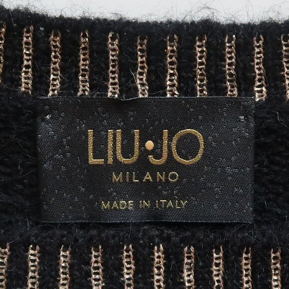 Liu Jo Black & White Houndstooth Knit Longsleeve Sweater, Pullover Size Small S - Picture 12 of 16